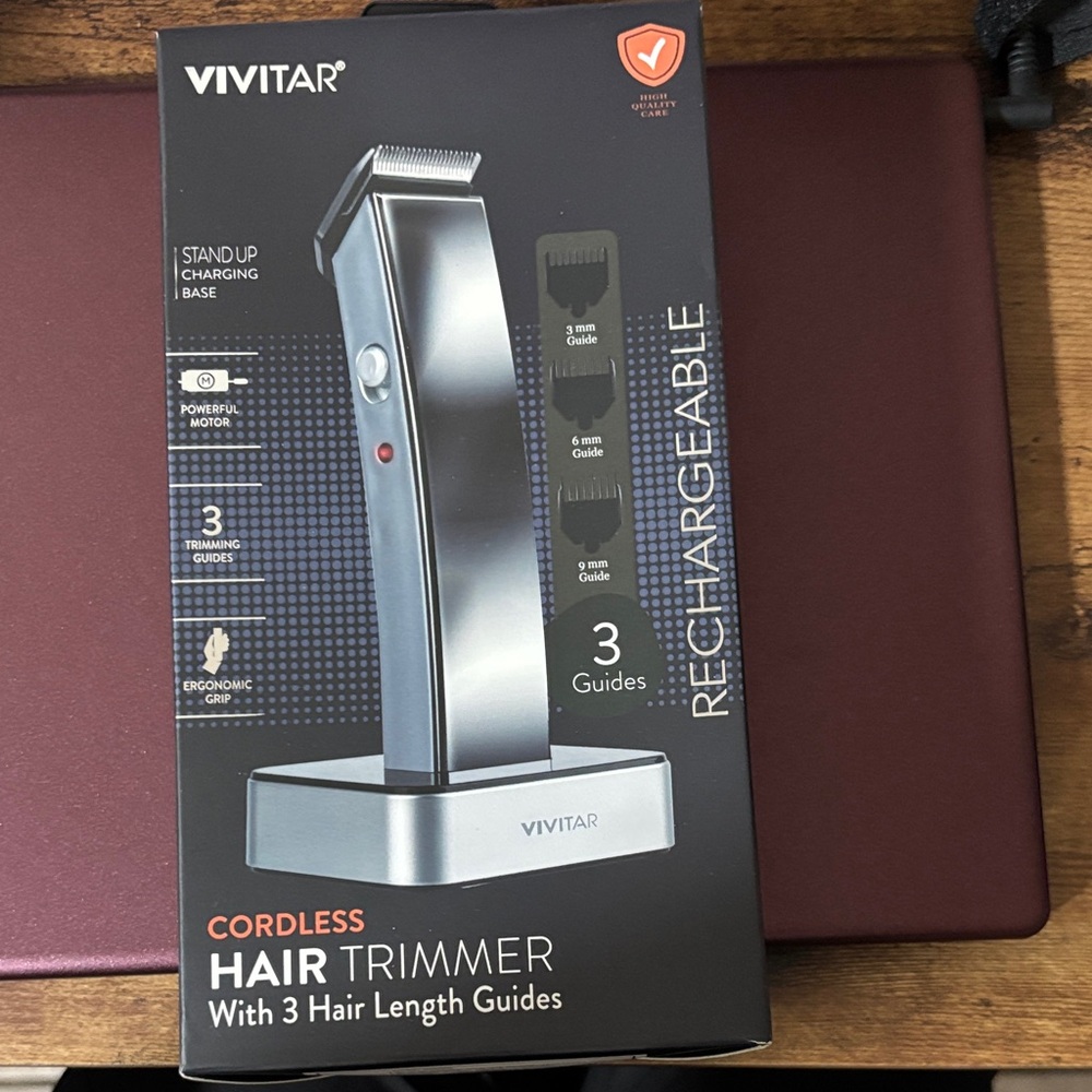 Vivitar Silver Cordless Hair Trimmer — Rechargeable Men’s Grooming Tool